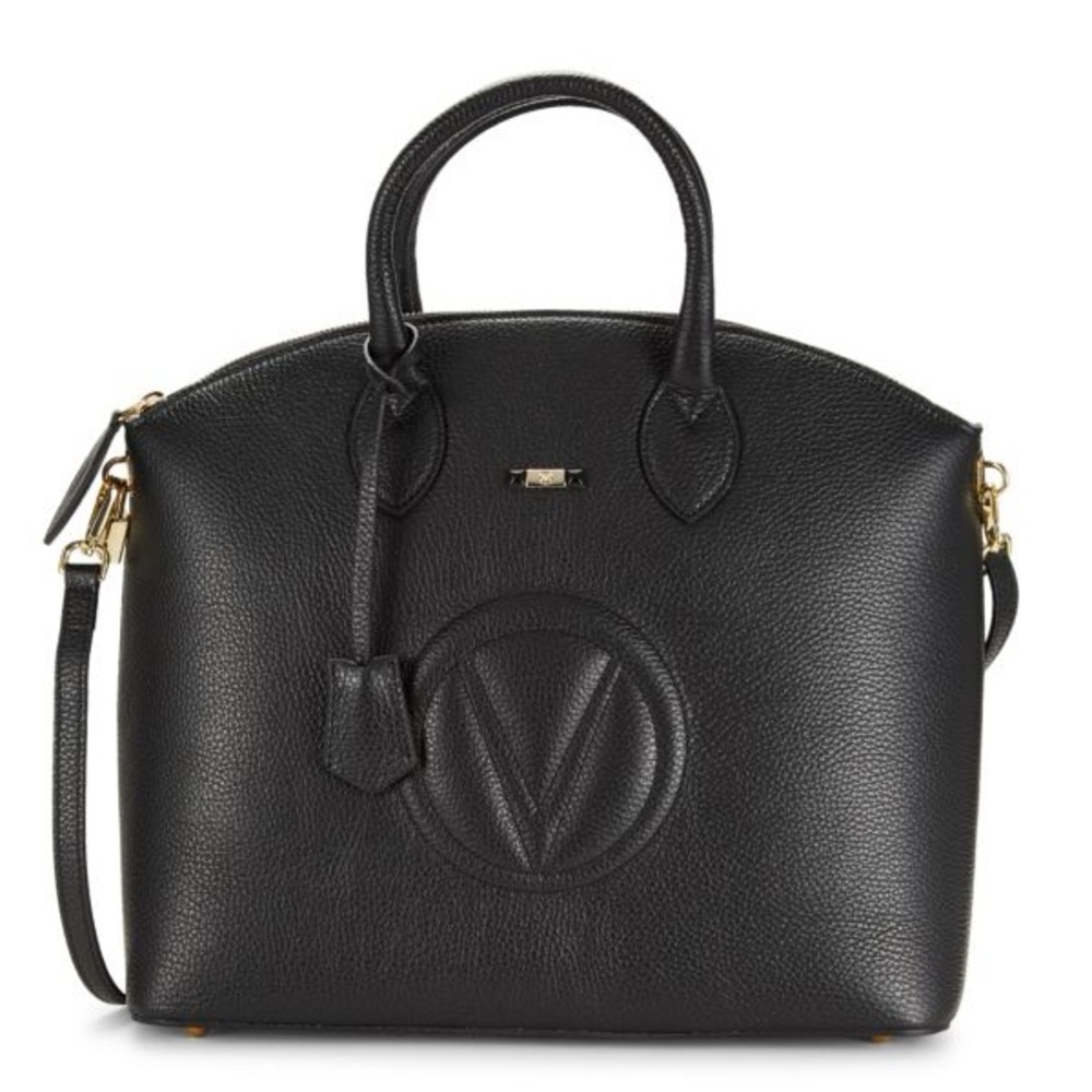 Valentino By Mario Valentino Black Tote with Gold Accents